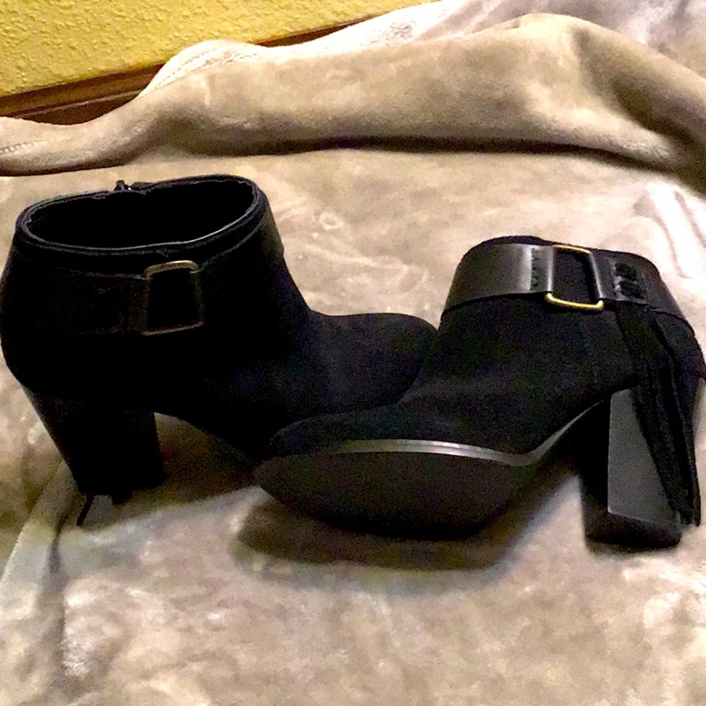 Black, Kenzie, leather ankle boots